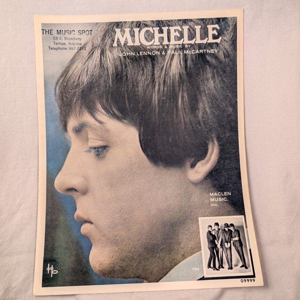Vintage 1965 The Beatles Michelle Sheet Music John Lennon Paul McCartney